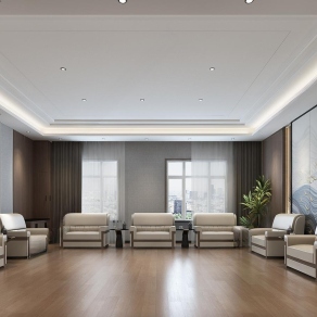 新中式休息区3D模型下载